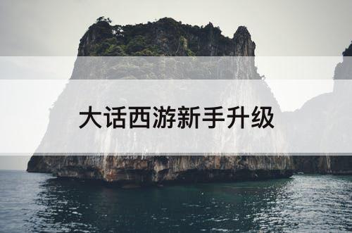 大话西游新手升级