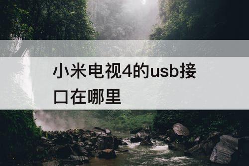 小米电视4的usb接口在哪里