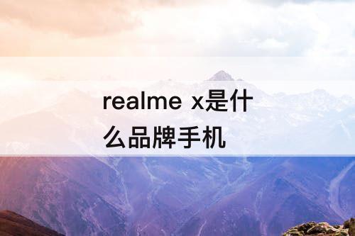 realme  x是什么品牌手机