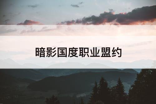 暗影国度职业盟约