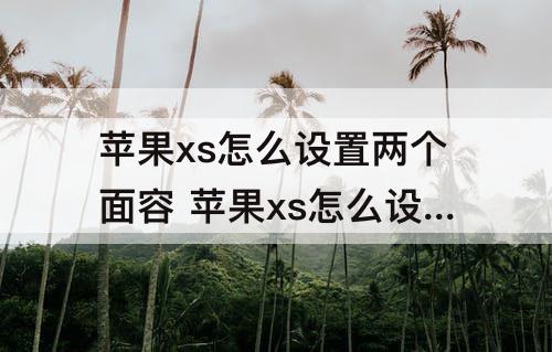 苹果xs怎么设置两个面容 苹果xs怎么设置两个面容解锁