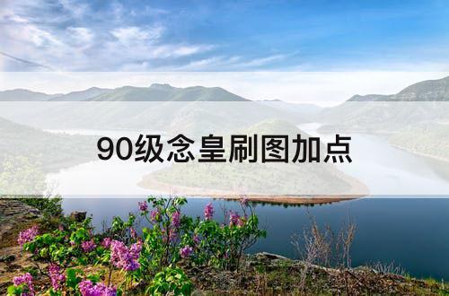 90级念皇刷图加点攻略