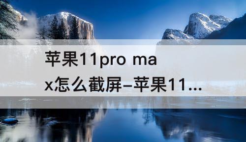 苹果11pro  max怎么截屏-苹果11pro  max怎么截屏在5M