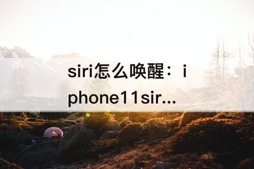 siri怎么唤醒：iphone11siri怎么唤醒