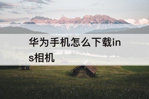 华为手机怎么下载ins相机