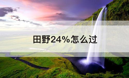 田野24%怎么过