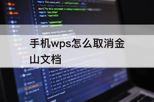 手机wps怎么取消金山文档