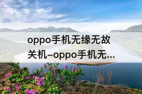 oppo手机无缘无故关机-oppo手机无缘无故关机怎么办