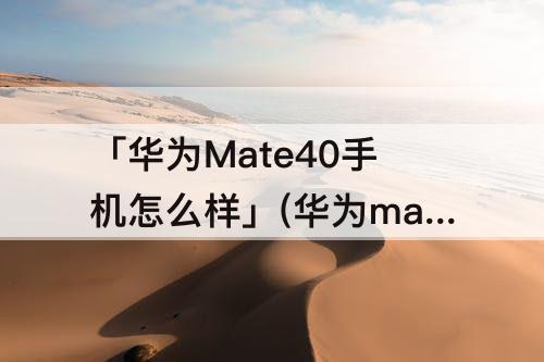 「华为Mate40手机怎么样」(华为mate40手机怎么样打开设置才能快冲)