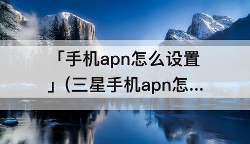 「手机apn怎么设置」(三星手机apn怎么设置参数)