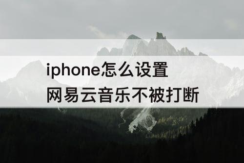 iphone怎么设置网易云音乐不被打断