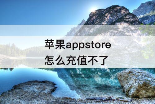 苹果appstore怎么充值不了