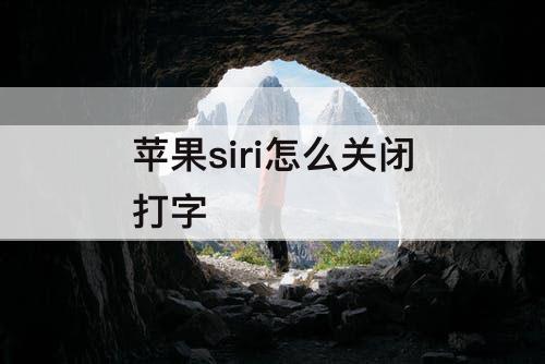 苹果siri怎么关闭打字