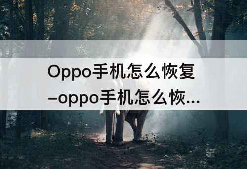 Oppo手机怎么恢复-oppo手机怎么恢复数据x