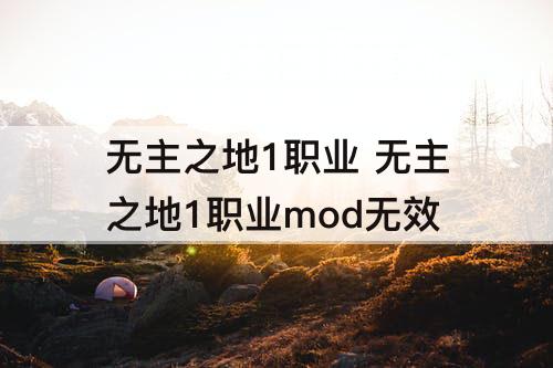 无主之地1职业 无主之地1职业mod无效