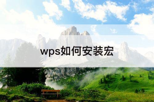 wps如何安装宏