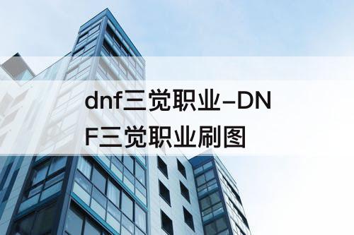 dnf三觉职业-DNF三觉职业刷图