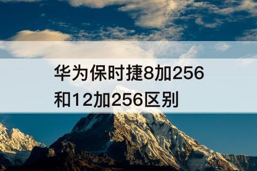 华为保时捷8加256和12加256区别