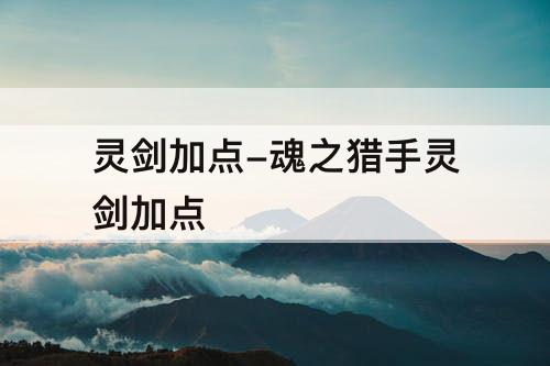 灵剑加点-魂之猎手灵剑加点