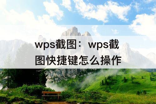 wps截图：wps截图快捷键怎么操作