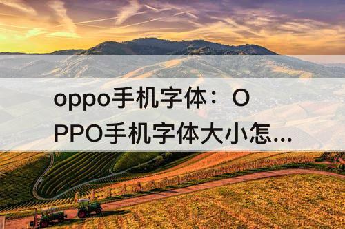 oppo手机字体：OPPO手机字体大小怎么调节不了