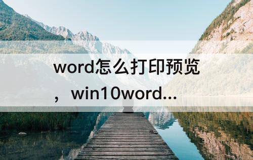 word怎么打印预览，win10word怎么打印预览