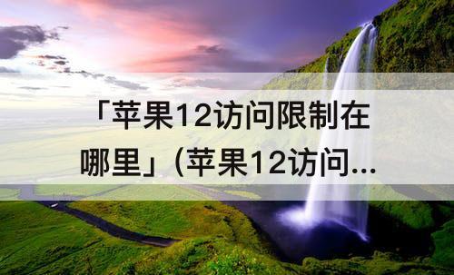 「苹果12访问限制在哪里」(苹果12访问限制在哪里找)