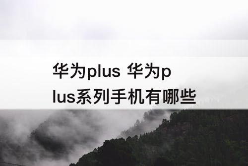 华为plus  华为plus系列手机有哪些