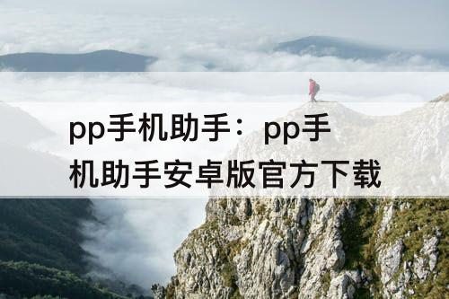 pp手机助手：pp手机助手安卓版官方下载