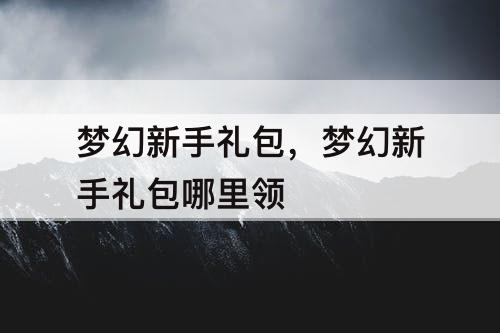 梦幻新手礼包，梦幻新手礼包哪里领