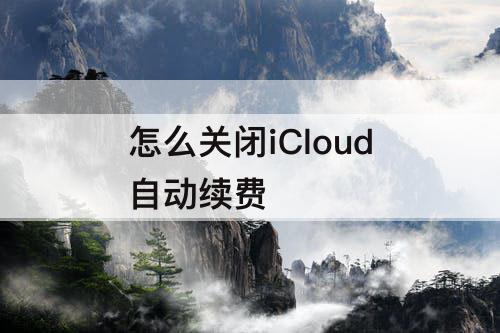 怎么关闭iCloud自动续费