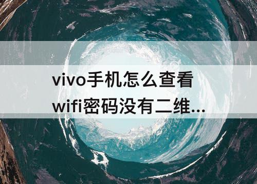 vivo手机怎么查看wifi密码没有二维码