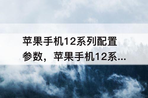 苹果手机12系列配置参数，苹果手机12系列配置参数表