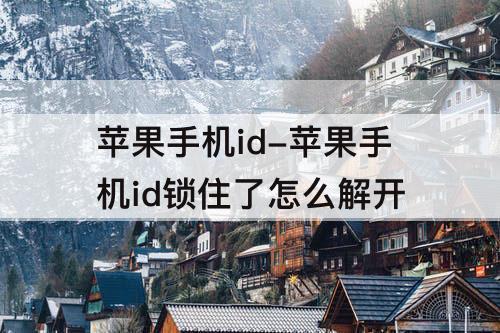 苹果手机id-苹果手机id锁住了怎么解开