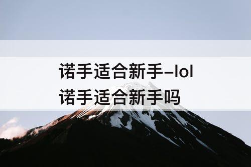 诺手适合新手-lol诺手适合新手吗