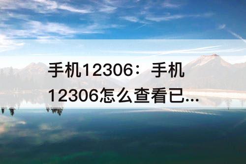 手机12306：手机12306怎么查看已购买记录