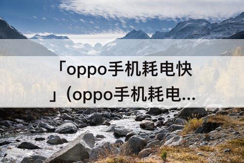 「oppo手机耗电快」(oppo手机耗电快怎么办视频)