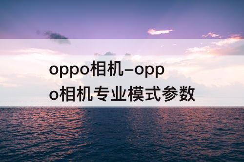 oppo相机-oppo相机专业模式参数