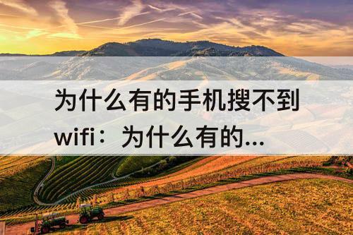 为什么有的手机搜不到wifi：为什么有的手机搜不到wifi名字