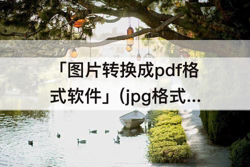 「图片转换成pdf格式软件」(jpg格式图片转换成pdf格式软件)