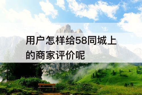 用户怎样给58同城上的商家评价呢