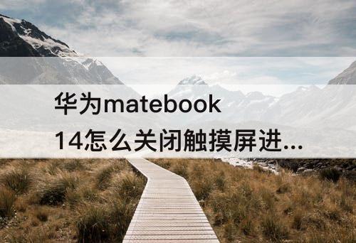 华为matebook14怎么关闭触摸屏进程